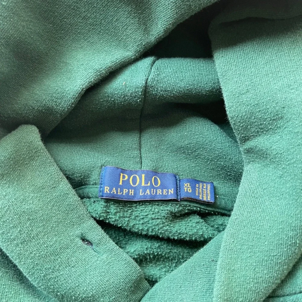 Polo Ralph Lauren Polo Bear Skiing Hoodie Green XL Mens Graphic Sweatshirt